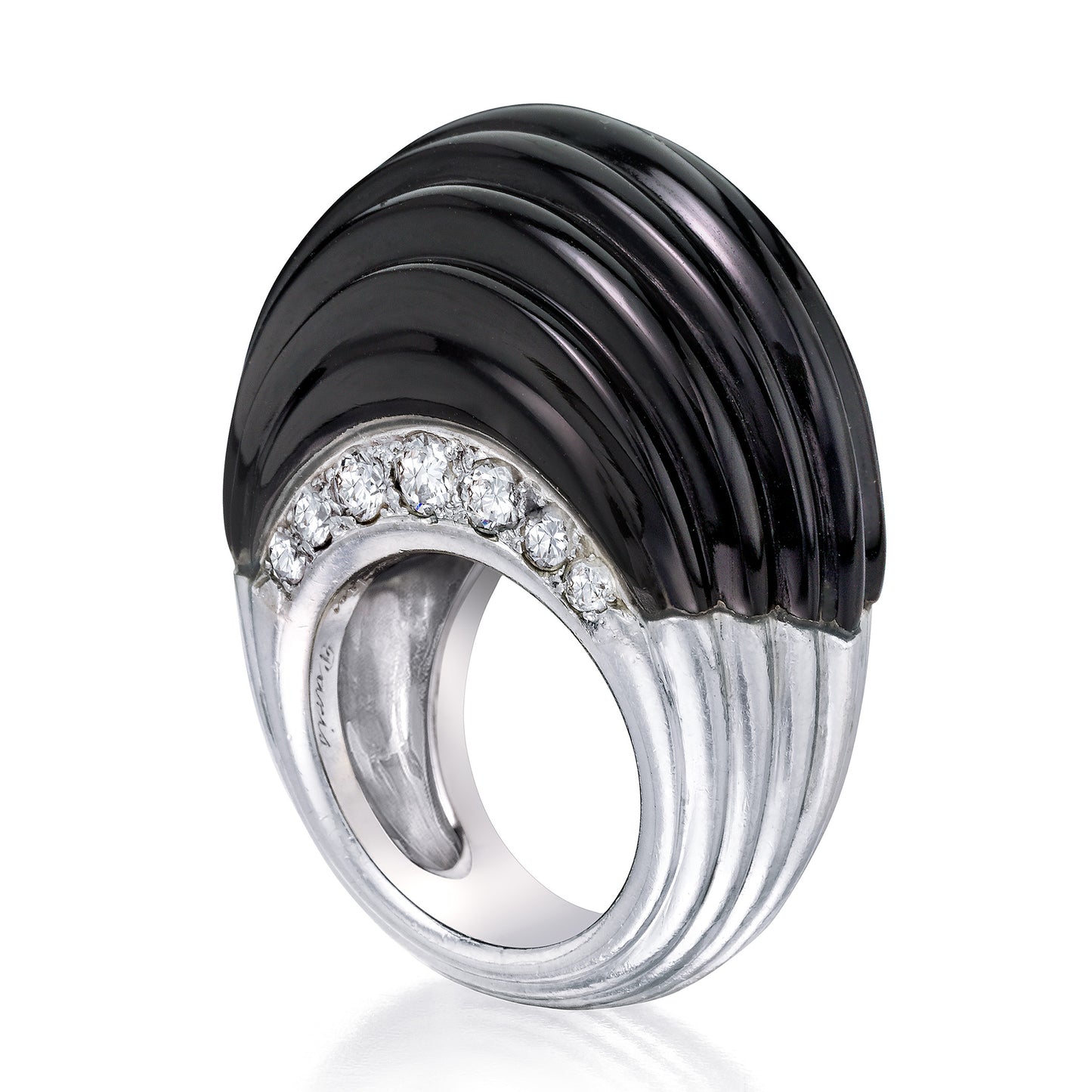Onyx and Platinum Ring by Cartier, Paris, circa 1935