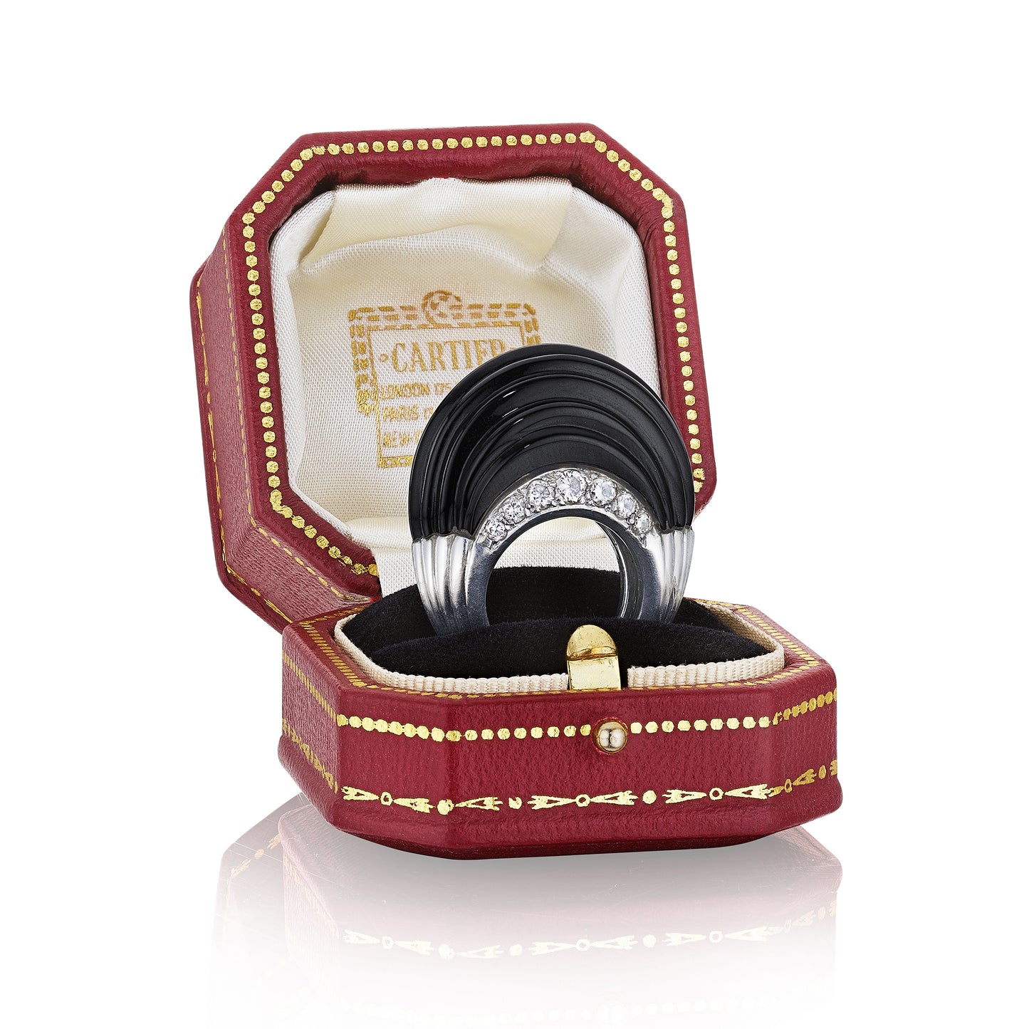 Onyx and Platinum Ring by Cartier, Paris, circa 1935