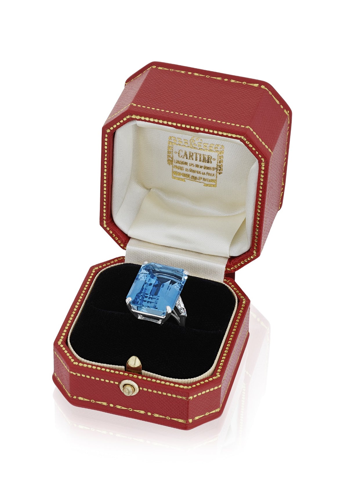 Art Deco Aquamarine and Diamond Ring by Cartier, circa 1935