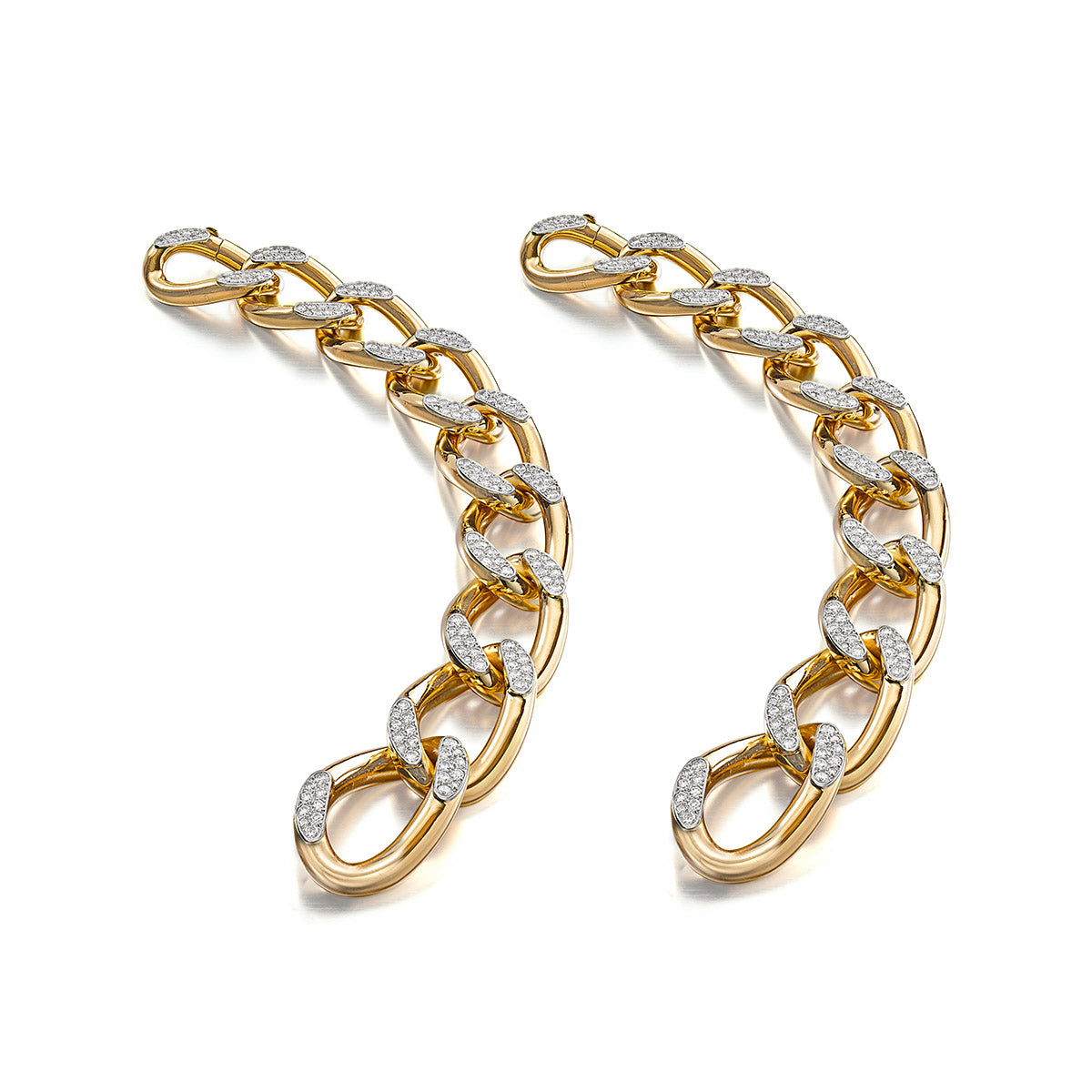 GOLD  AND  DIAMOND  TWISTED  LINK  NECKLACE  CONVERTIBLE  TO  TWO  BRACELETS BY  CARTIER,  PARIS,  CIRCA  1945