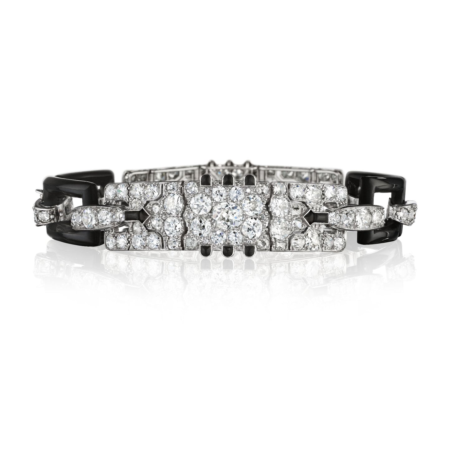 ART DECO DIAMOND AND ONYX BRACELET BY CARTIER, PARIS, 1924