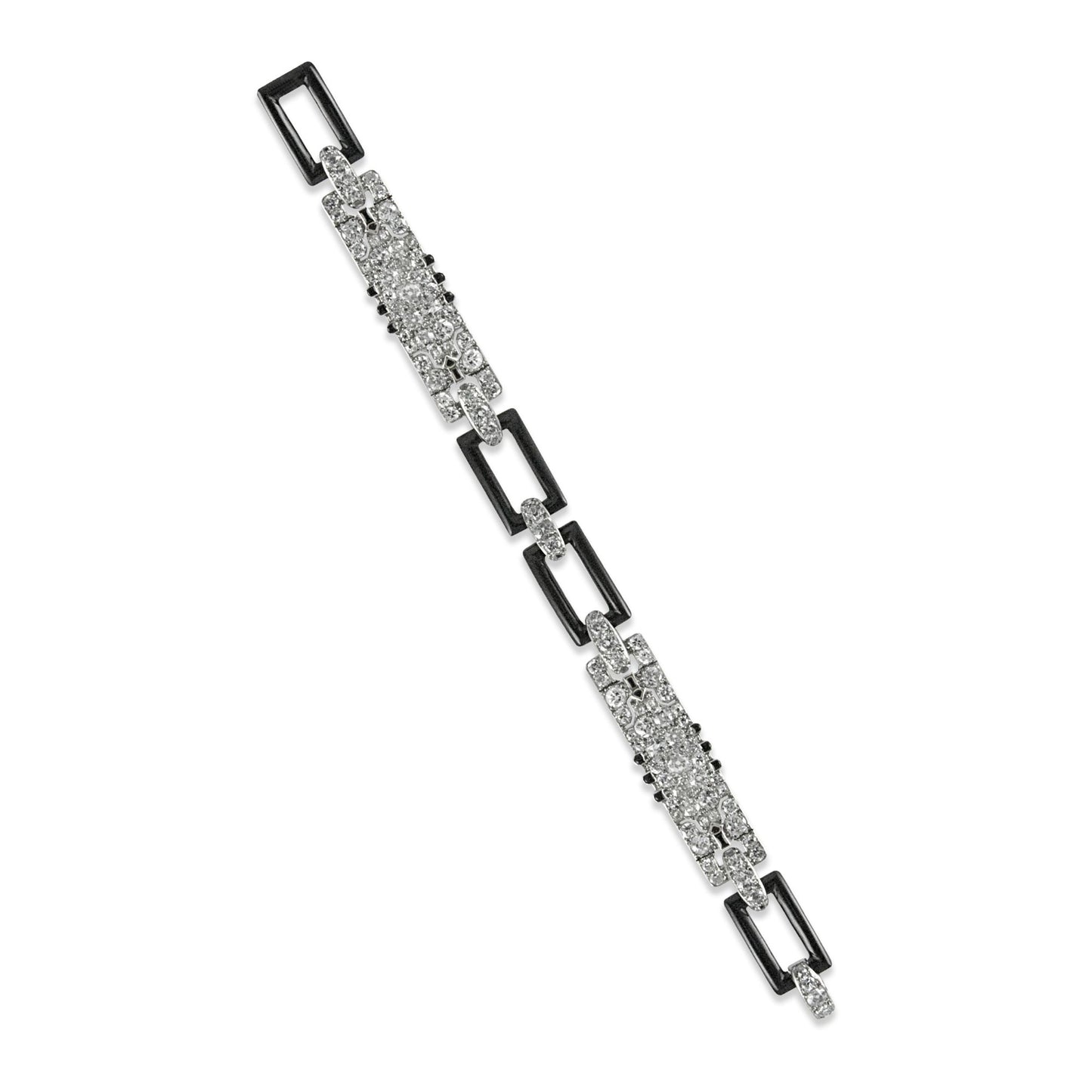 ART DECO DIAMOND AND ONYX BRACELET BY CARTIER, PARIS, 1924