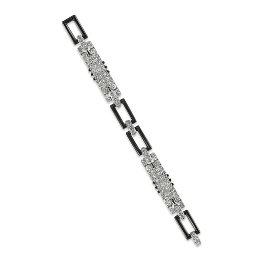 ART DECO DIAMOND AND ONYX BRACELET BY CARTIER, PARIS, 1924