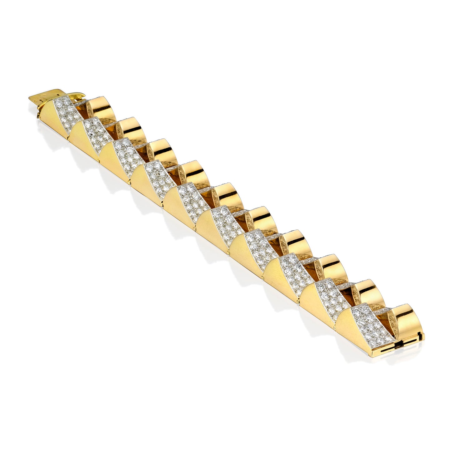 ART MODERNE DIAMOND AND GOLD ESCALIER BRACELET BY CARTIER, PARIS, CIRCA 1938