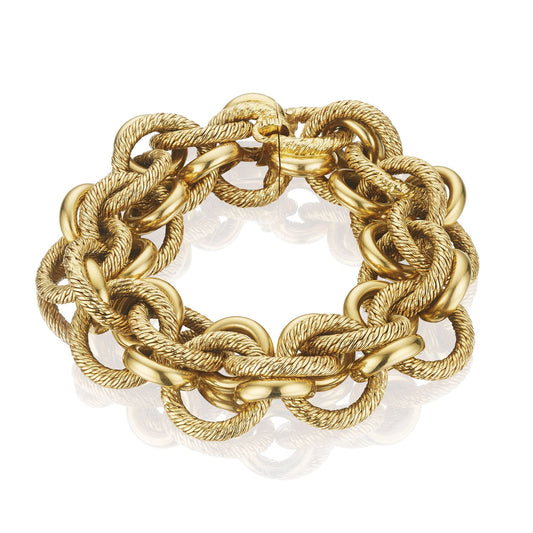 GOLD BRACELET BY JACQUES LENFANT FOR GEORGES LENFANT, PARIS, CIRCA 1950