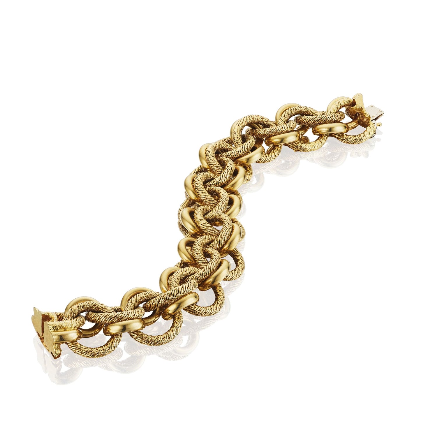 GOLD BRACELET BY JACQUES LENFANT FOR GEORGES LENFANT, PARIS, CIRCA 1950