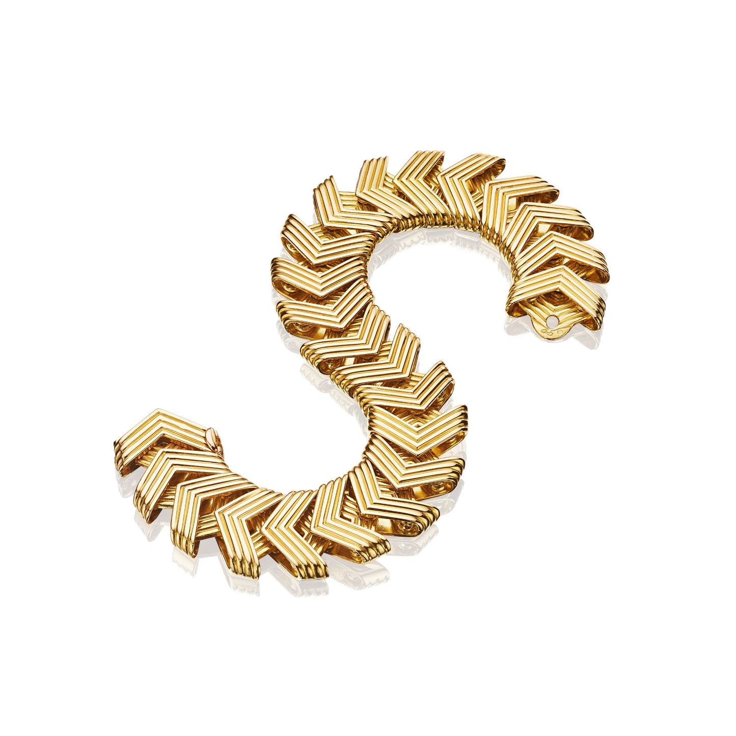 GOLD CHEVRON BRACELET BY VAN CLEEF & ARPELS, PARIS, CIRCA 1950, MANUFACTURED BY JACQUES LENFANT OF GEORGES LENFANT