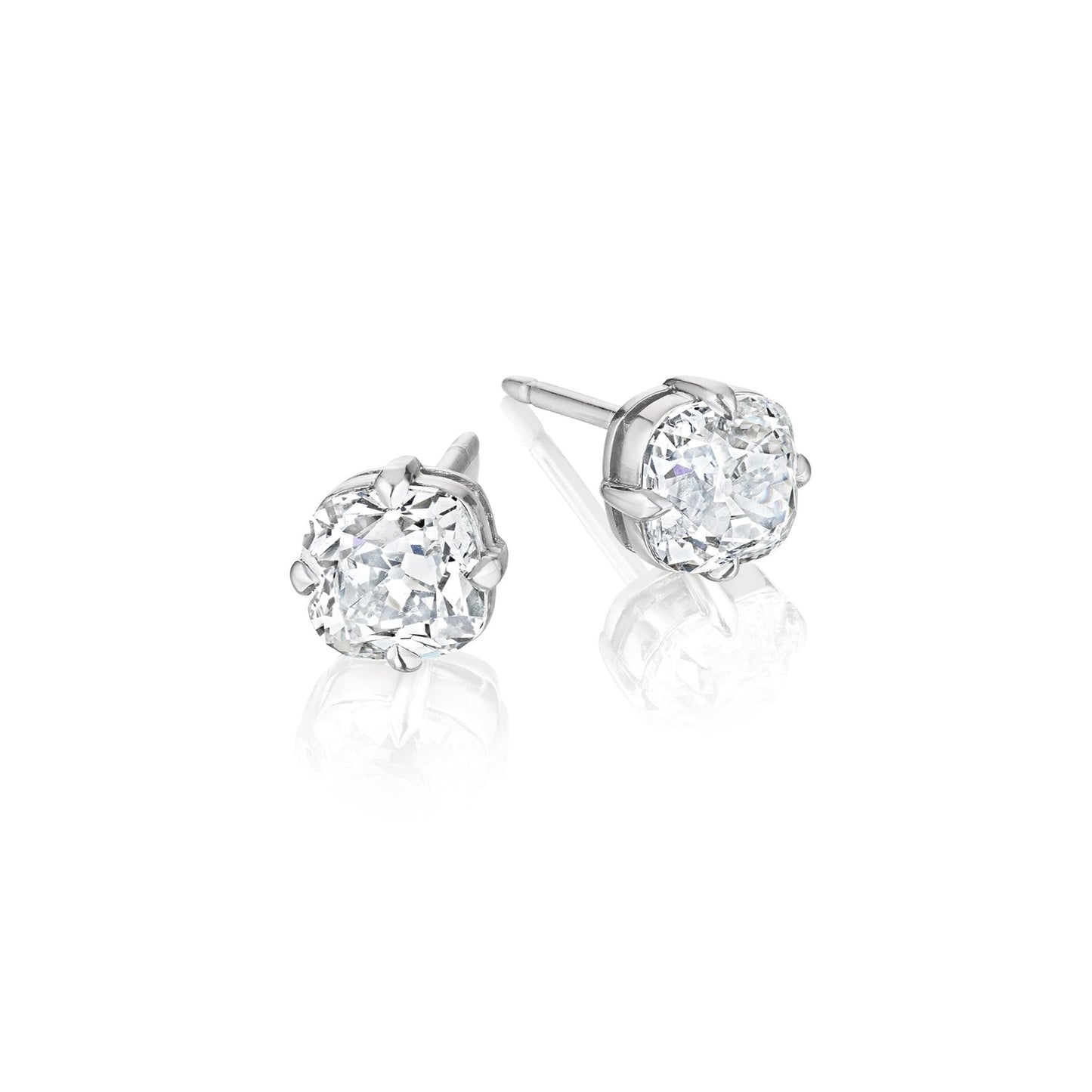 Pair of Diamond Ear Studs by Siegelson, New York