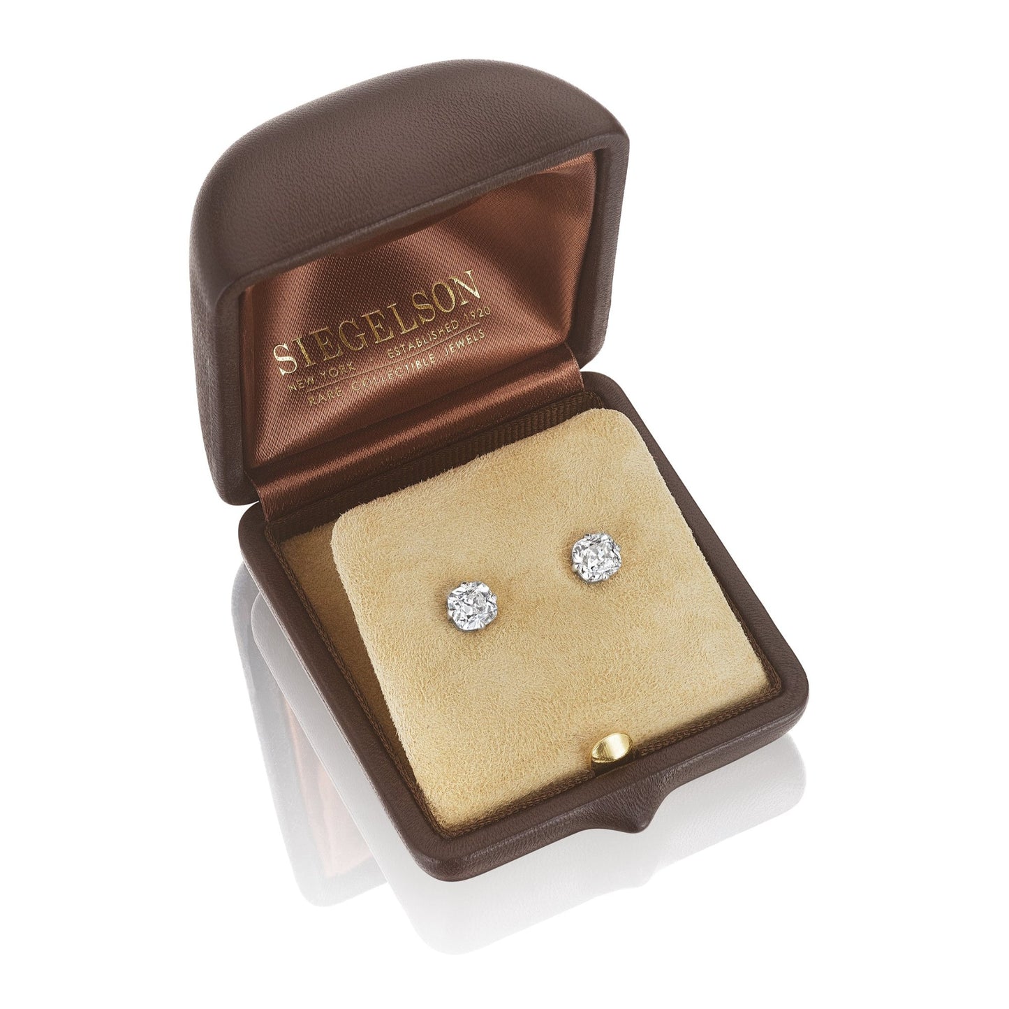 Pair of Diamond Ear Studs by Siegelson, New York