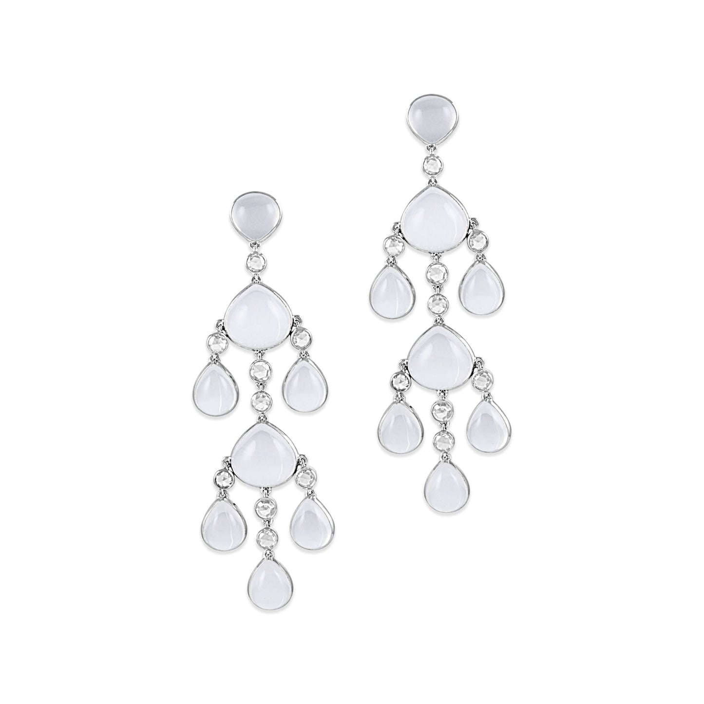 MOON QUARTZ SAUTOIR AND EARRINGS BY SIEGELSON, NEW YORK