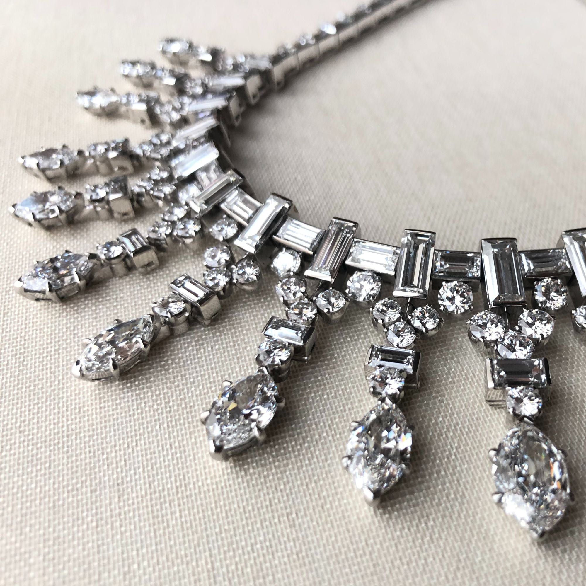 PLATINUM AND DIAMOND NECKLACE BY VAN CLEEF & ARPELS, PARIS, 1948