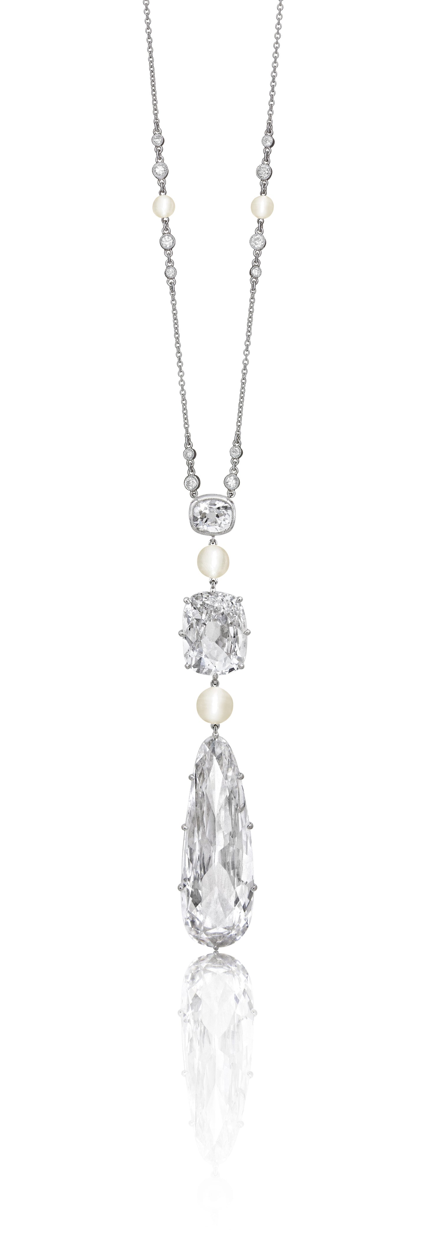 GOLCONDA DIAMOND AND PEARL NECKLACE BY SIEGELSON, NEW YORK
