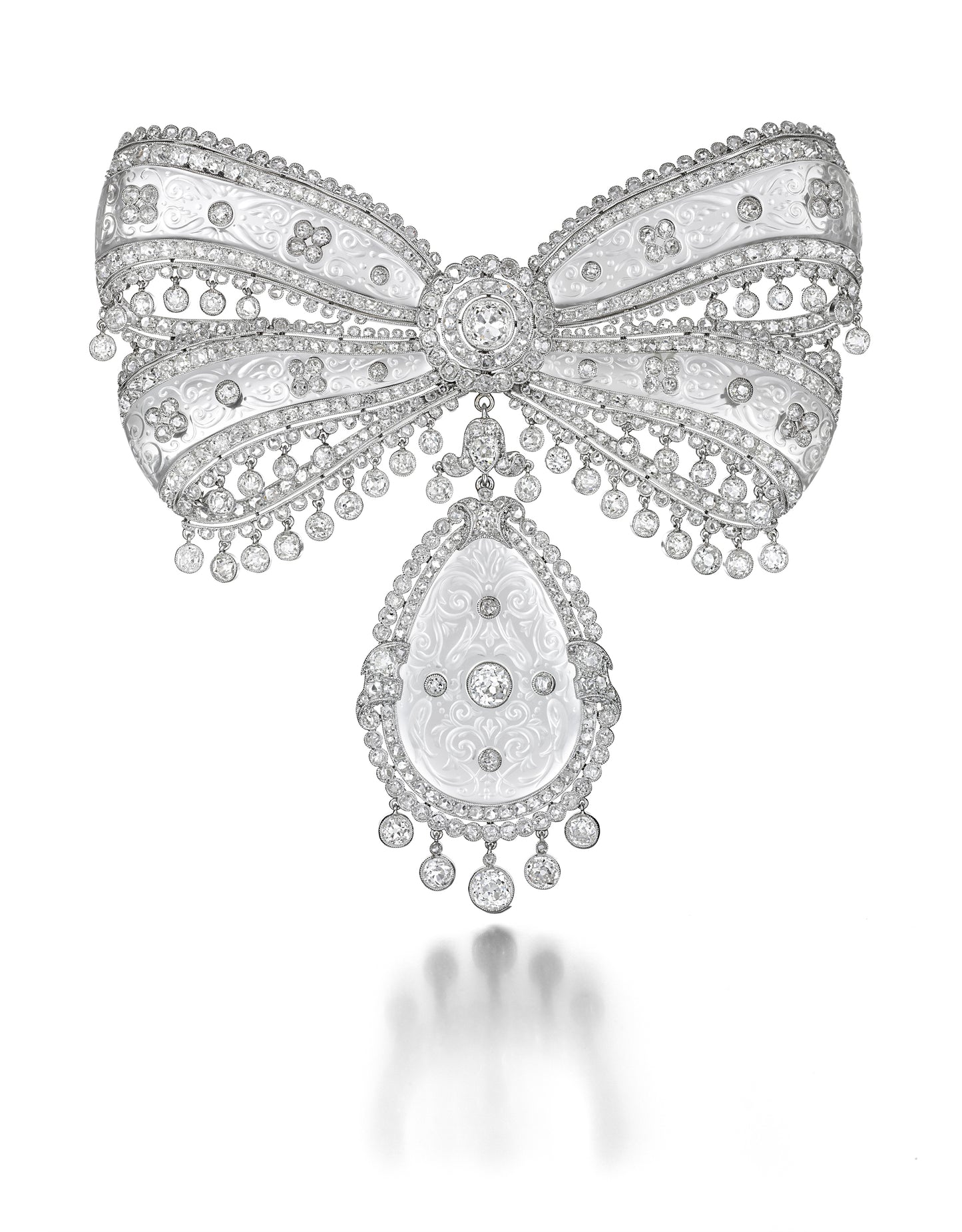 BELLE EPOQUE DIAMOND BOW BROOCH BY CARTIER, PARIS, CIRCA 1904