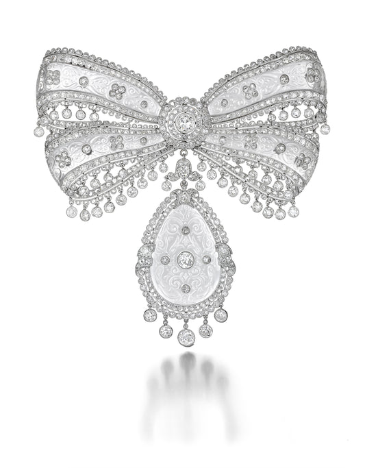 BELLE  EPOQUE  DIAMOND  BOW  BROOCH BY  CARTIER,  PARIS,  CIRCA  1904