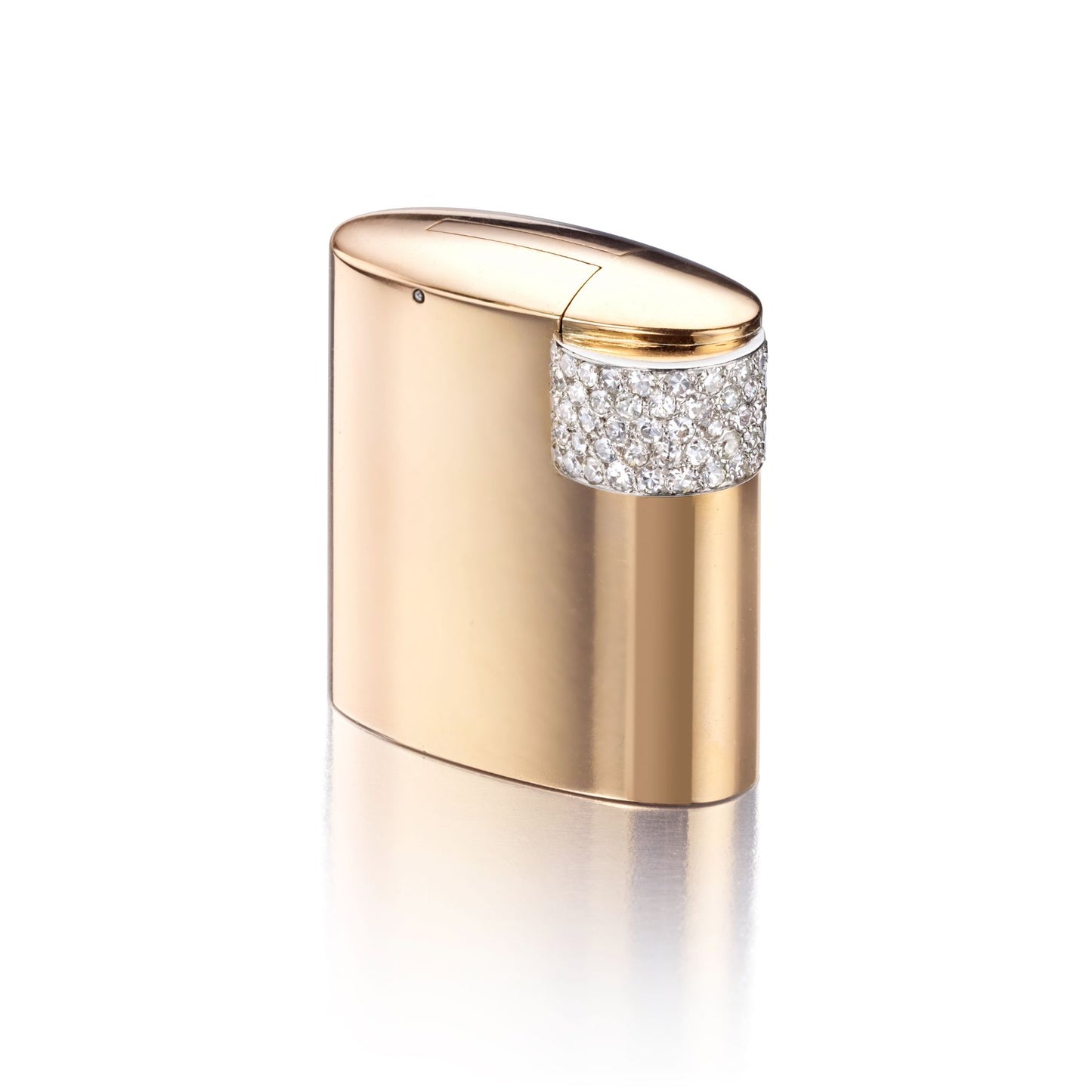 ART DECO GOLD, PLATINUM, AND DIAMOND LIGHTER BY CARTIER, PARIS, CIRCA 1930