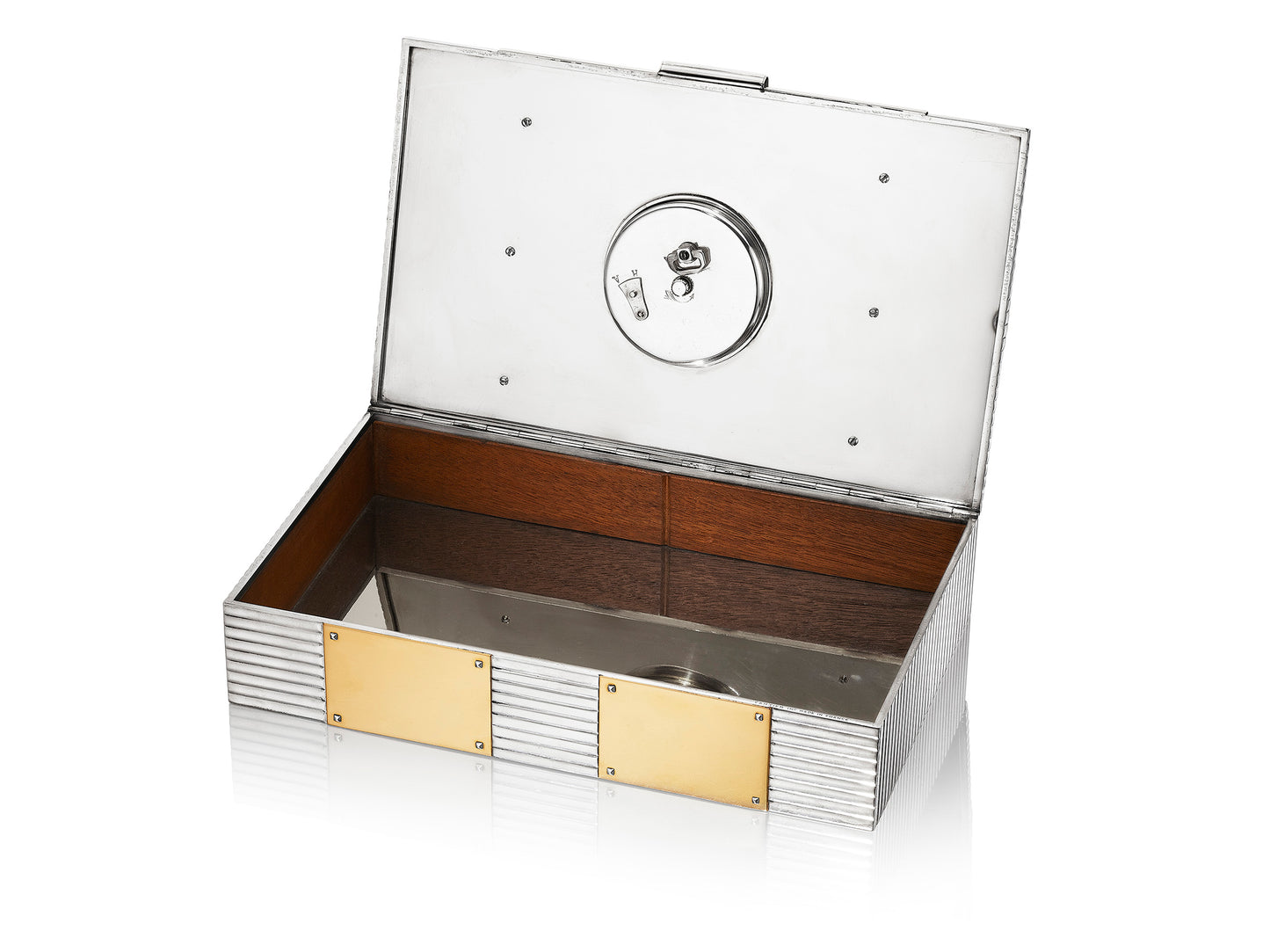 ART MODERNE DESK CLOCK AND BOX BY CARTIER, PARIS, CIRCA 1935