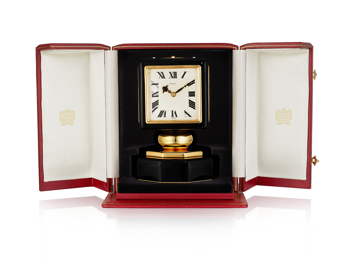 Art Deco Revolving Desk Clock Weather Station by Cartier, circa 1930
