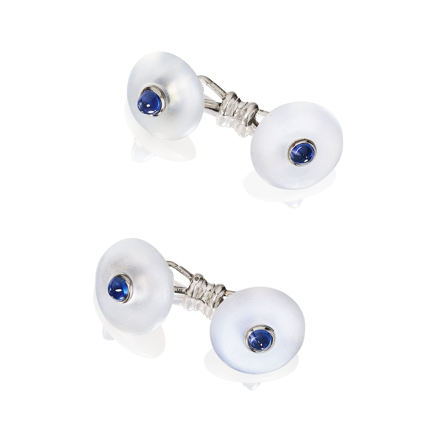 ART DECO MOONSTONE AND SAPPHIRE DRESS SET BY CARTIER, PARIS, CIRCA 1920