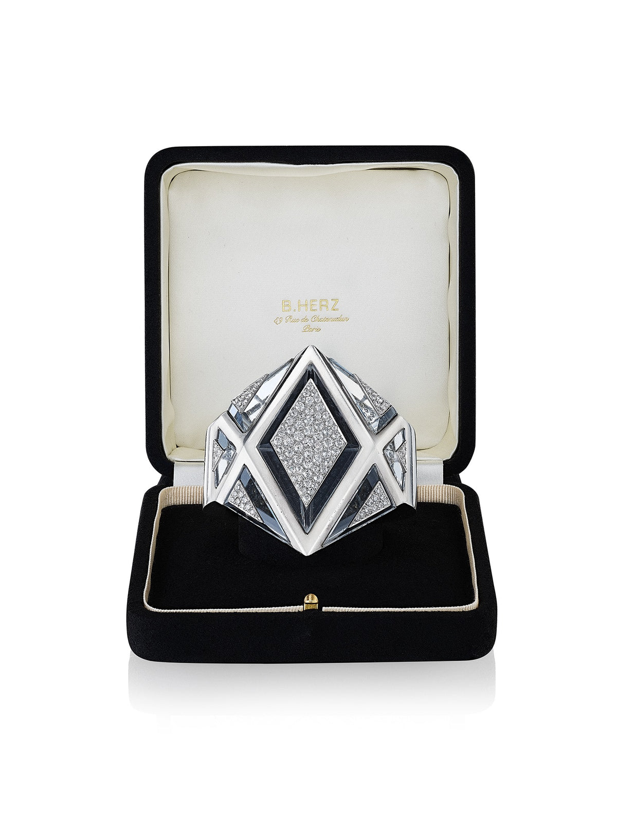 The Diana Vreeland “Facetté” Cuff: An Art Deco Diamond and Rock Crystal Bracelet by Suzanne Belperron, Paris, circa 1935