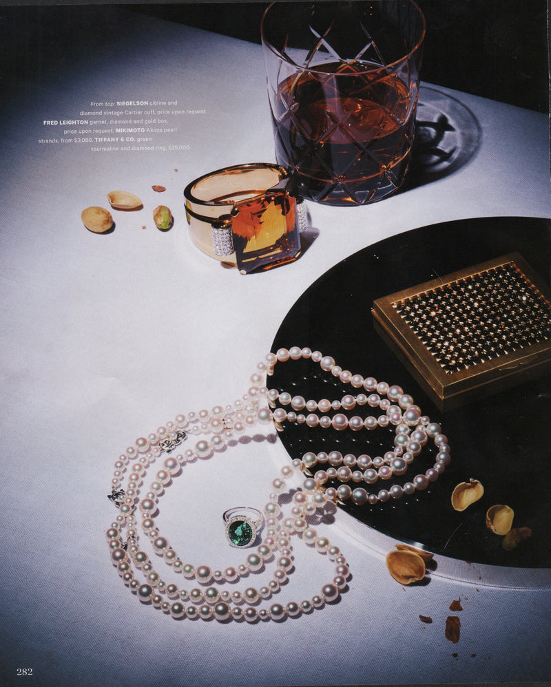 The Cartier citrine cuff featured in Departures magazine.