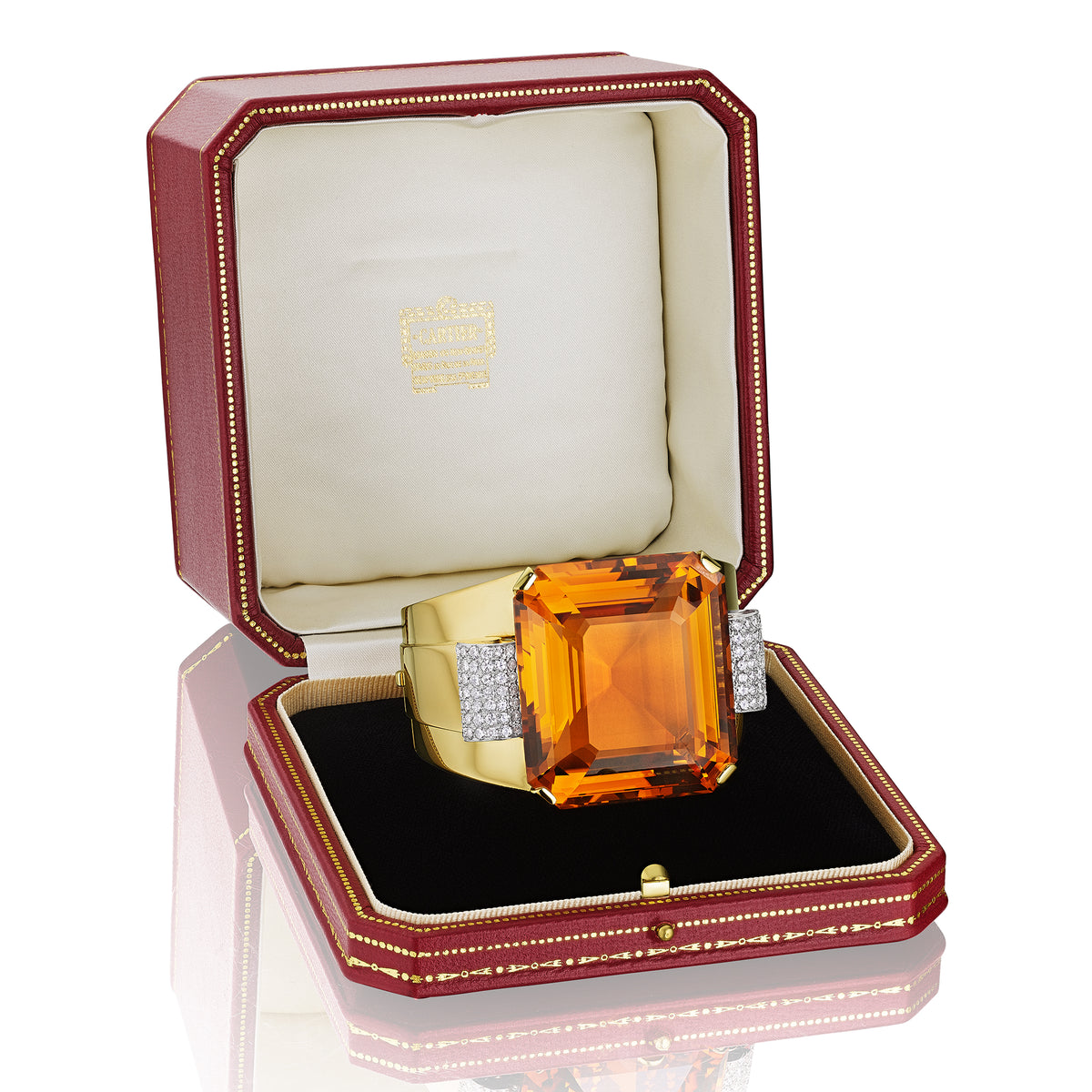 Art Deco Gold, Citrine, and Diamond Bracelet by Cartier, New York, circa 1938
