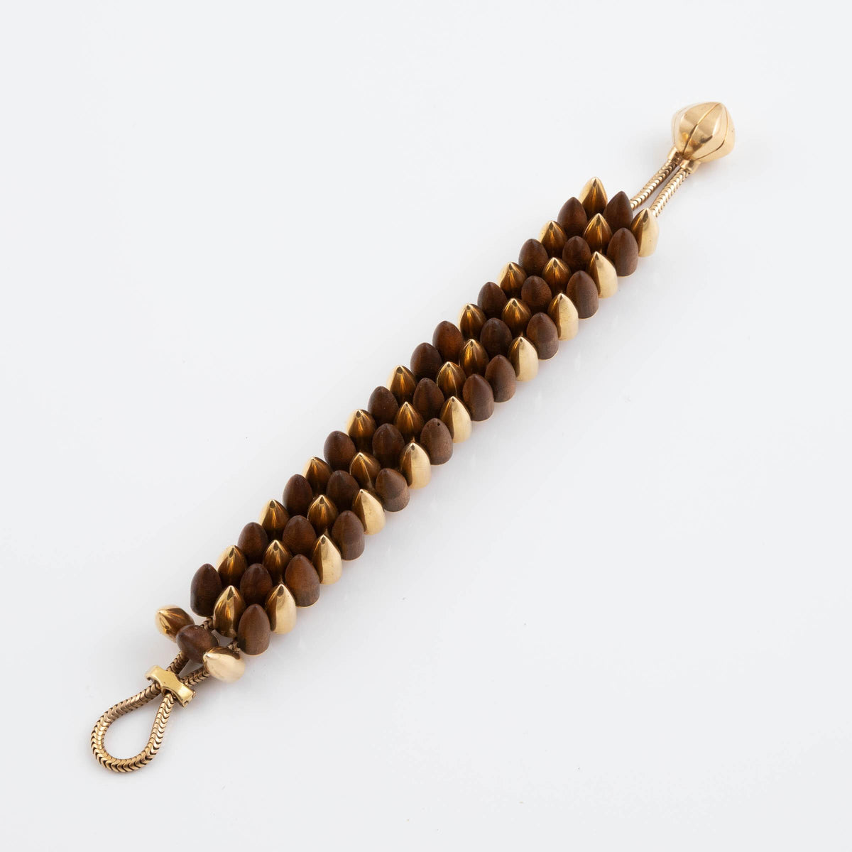 Gold and Wood Bracelet by Paul Flato, New York, circa 1937
