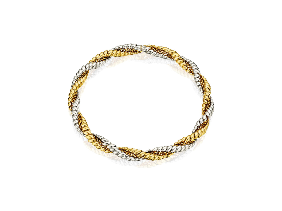 Bicolored Gold Necklace by Jacques Lenfant for Georges Lenfant, Paris, circa 1965 — additional professional view