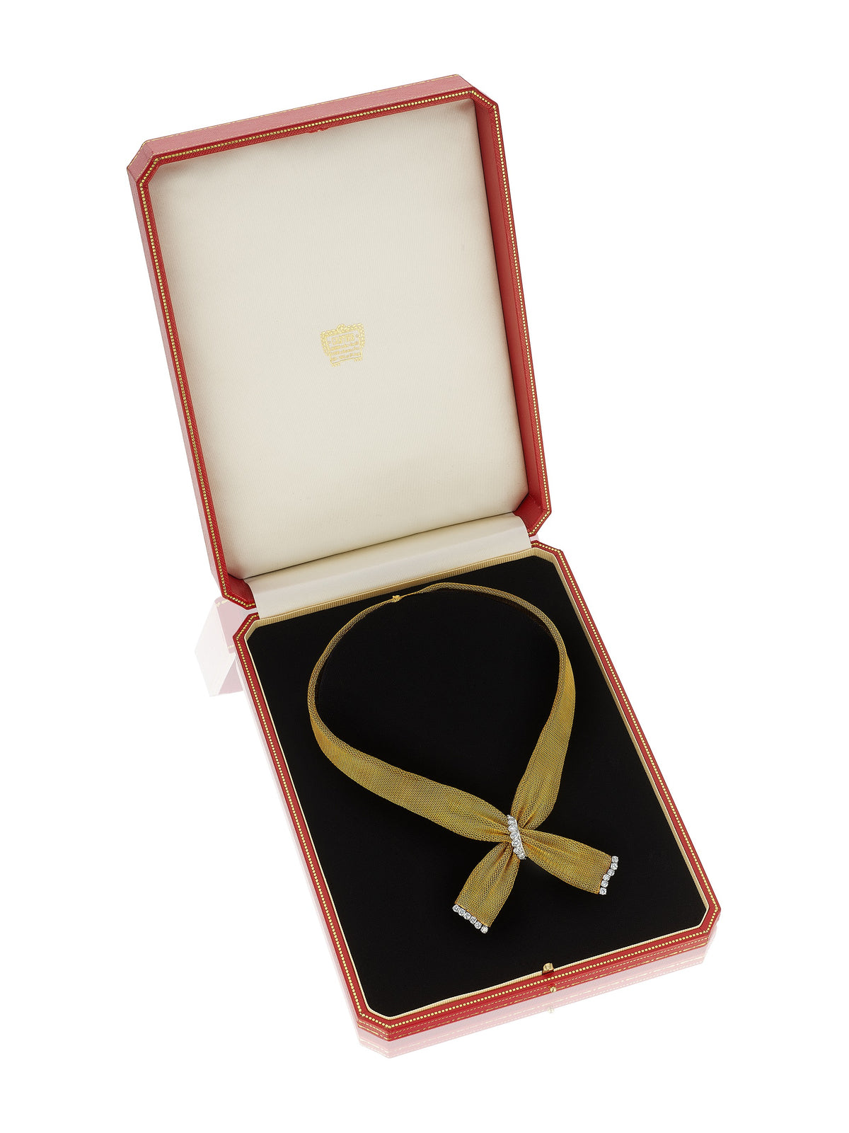 Gold and Diamond Mesh Scarf Necklace by Cartier, circa 1960