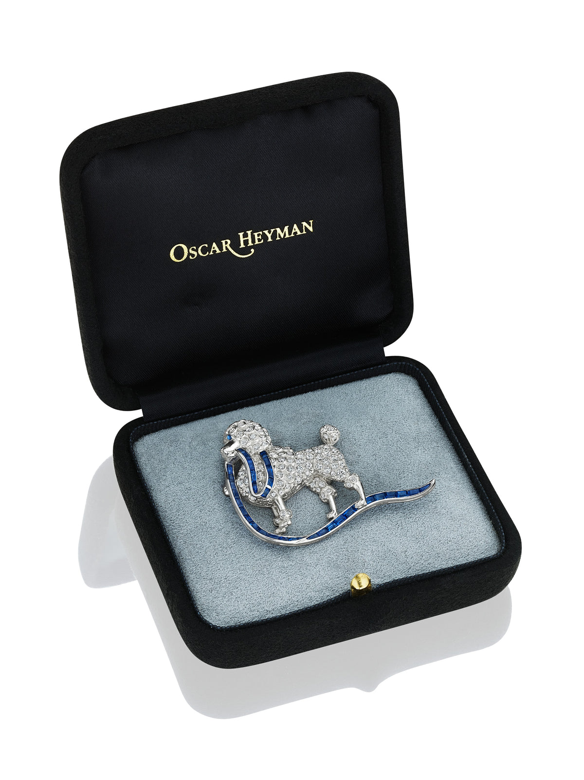 Diamond and Sapphire Poodle Brooch by Oscar Heyman & Brothers, New York, circa 1952 — additional professional view