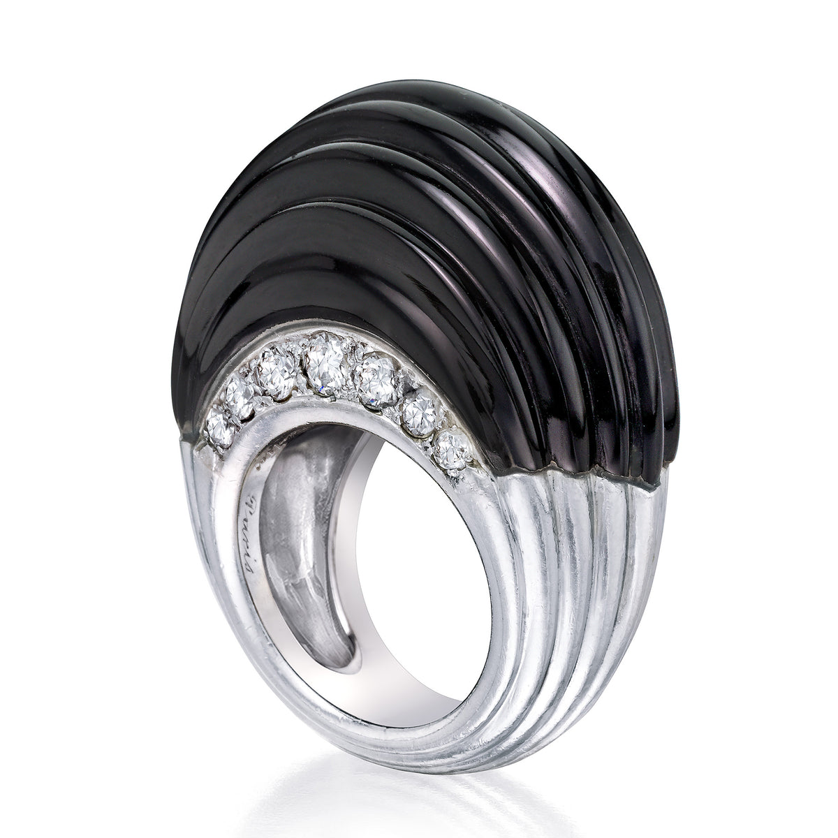 Onyx and Platinum Ring by Cartier, Paris, circa 1935