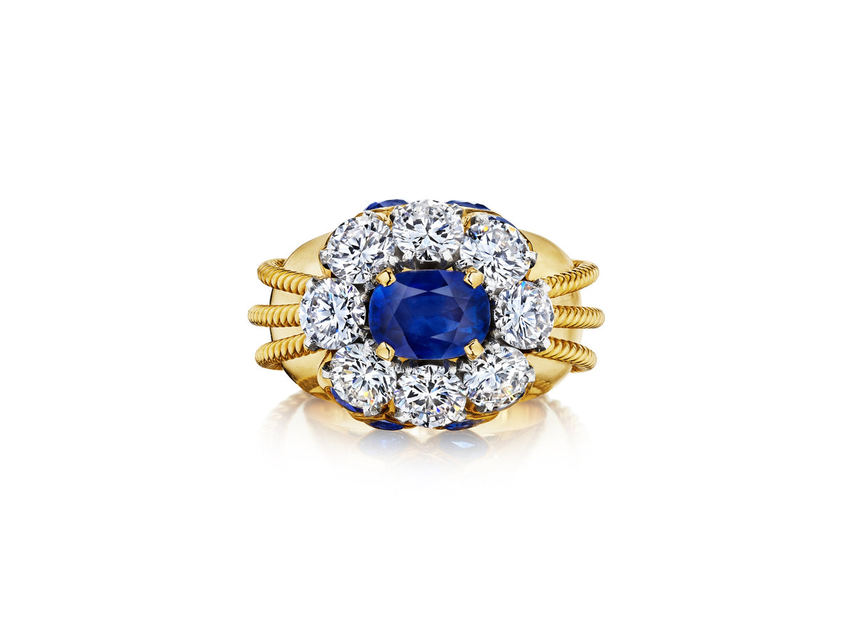 Sapphire and Diamond Ring by Cartier, Paris, circa 1946 — additional professional view