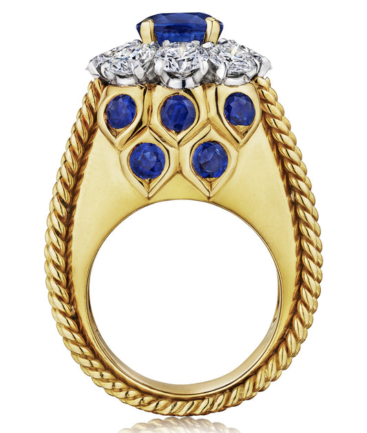 Sapphire and Diamond Ring by Cartier, Paris, circa 1946