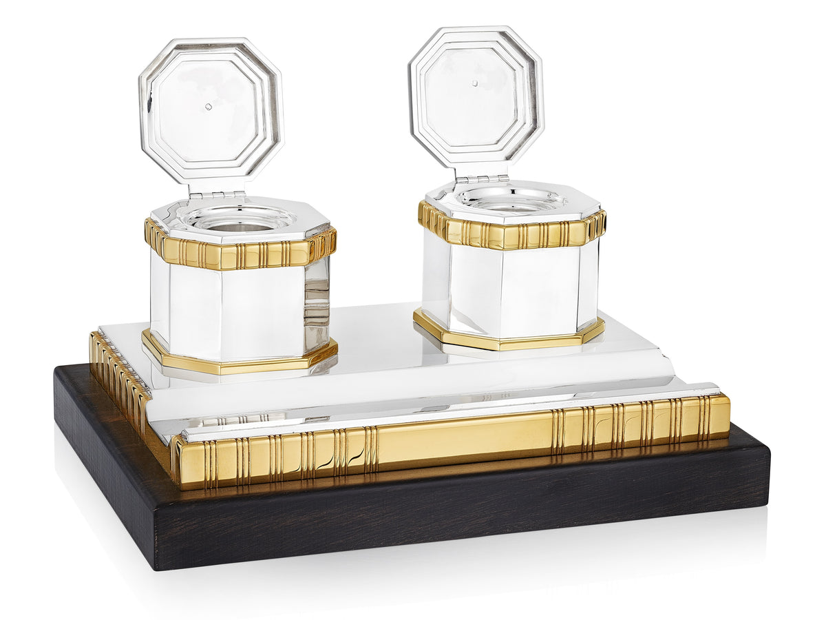 Art Deco Silver and Ebonite Inkstand by Cartier, Paris, circa 1930 — additional professional view