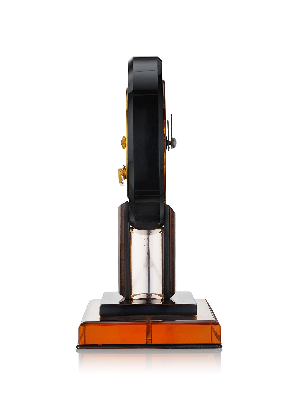 Art Deco Onyx and Amber Glass Pendulette Desk Clock by Cartier, Paris, circa 1930 — additional professional view