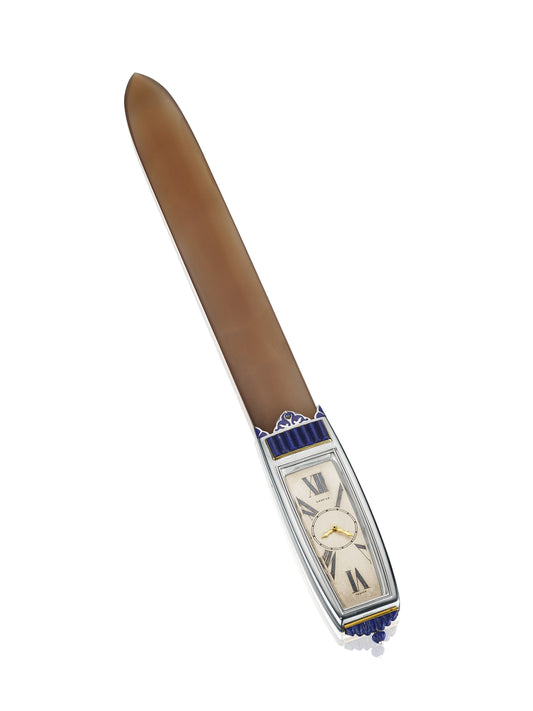 Art Deco Paperknife-Clock by Cartier, Paris 1928 — additional professional view