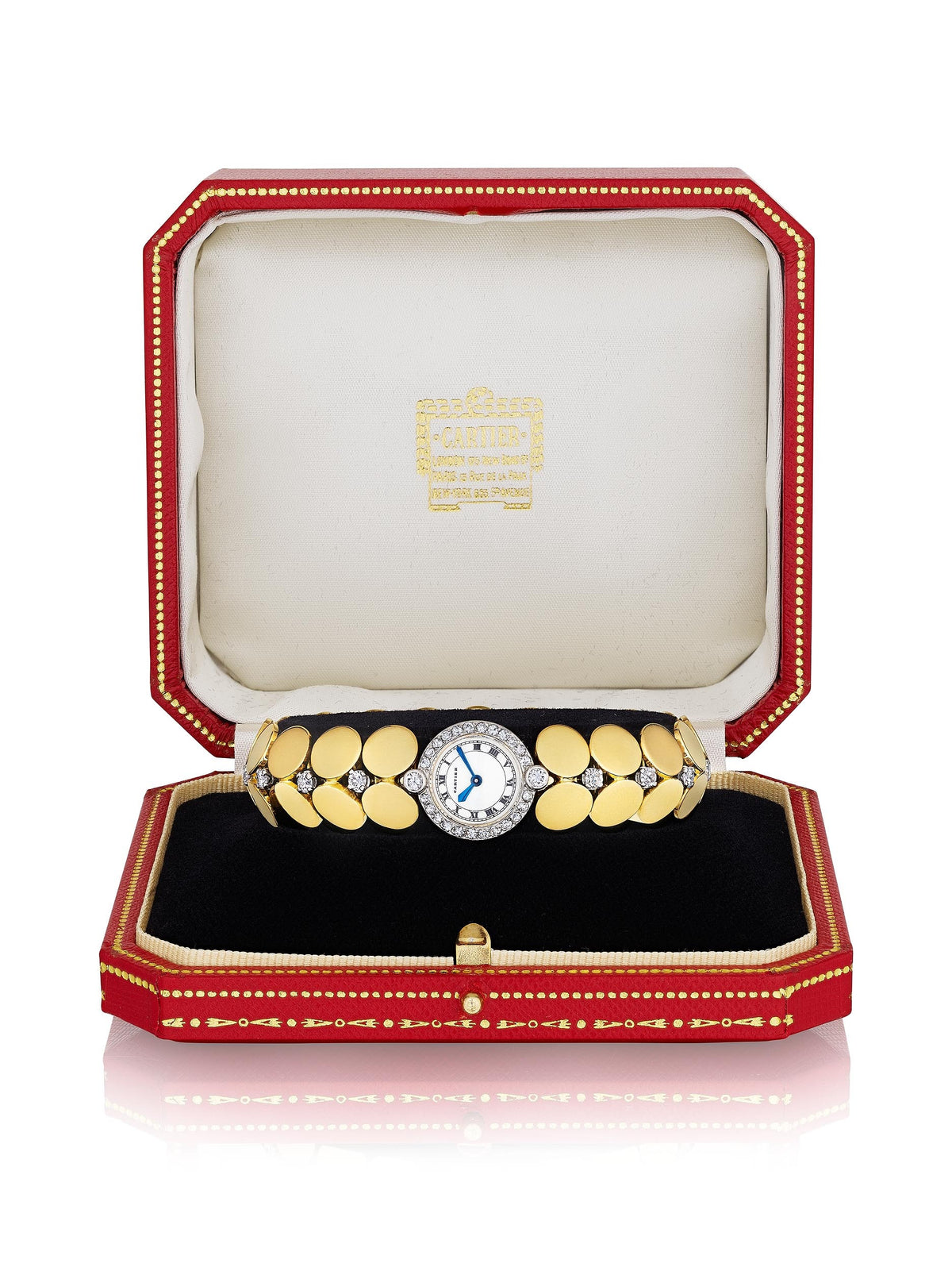 Gold and Diamond Bracelet Watch by Cartier, Paris, circa 1950