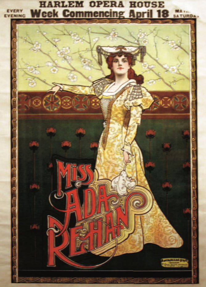 Harlem Opera House poster for Ada Rehan in The Country Girl, April 18, 1898.