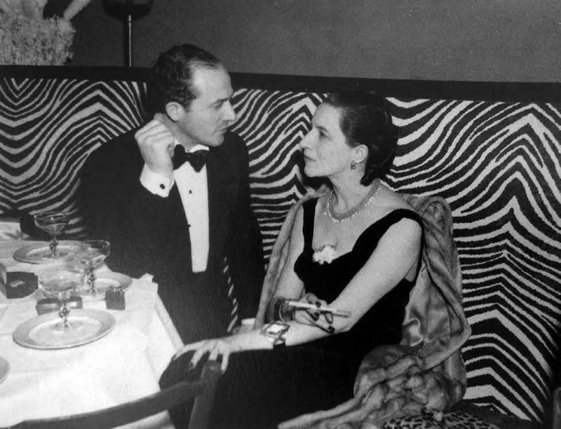 Diana Vreeland at El Morocco nightclub in 1938 wearing Belperron jewelry.
