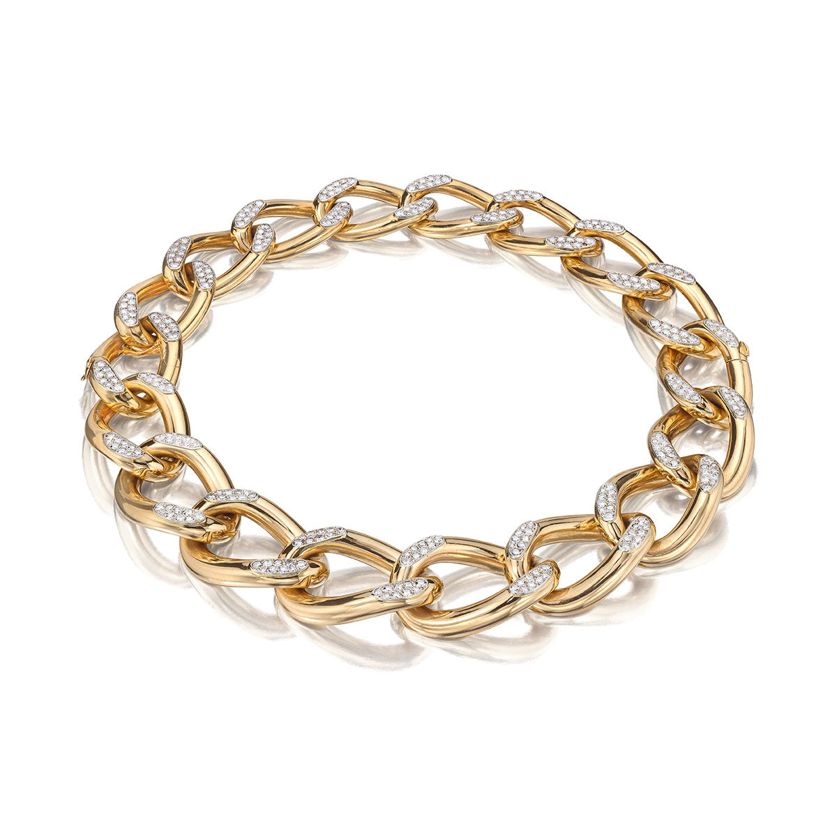 GOLD  AND  DIAMOND  TWISTED  LINK  NECKLACE  CONVERTIBLE  TO  TWO  BRACELETS BY  CARTIER,  PARIS,  CIRCA  1945