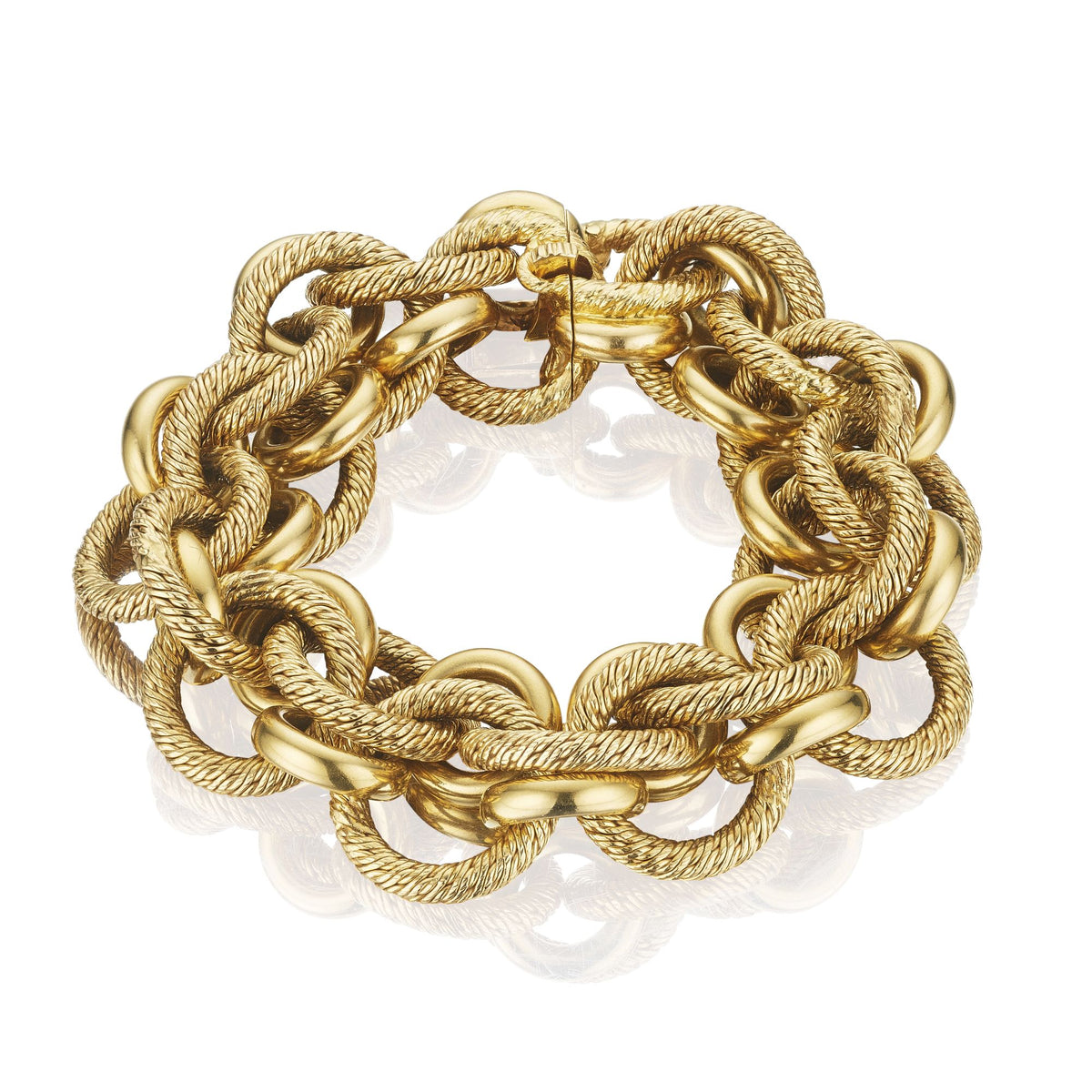 GOLD BRACELET BY JACQUES LENFANT FOR GEORGES LENFANT, PARIS, CIRCA 1950