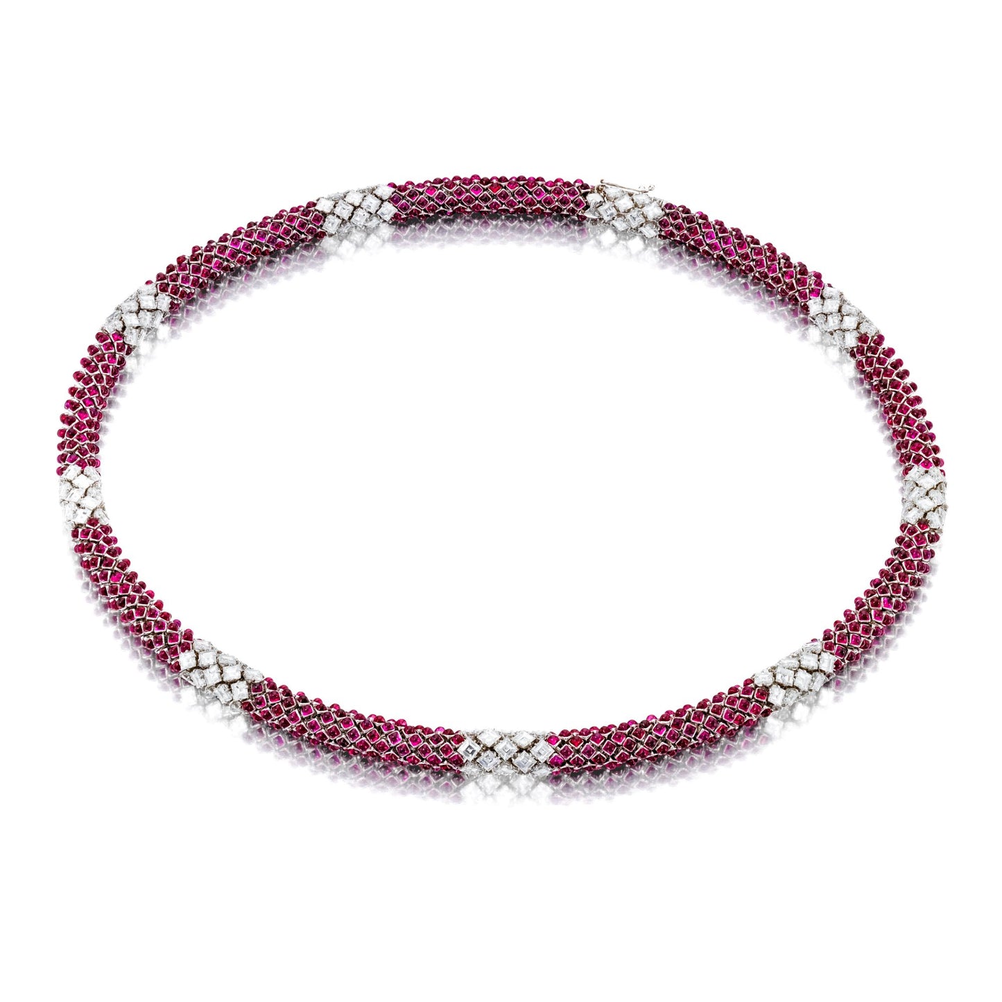 RUBY  AND  DIAMOND  NECKLACE  AND  BRACELET BY  SIEGELSON,  NEW  YORK