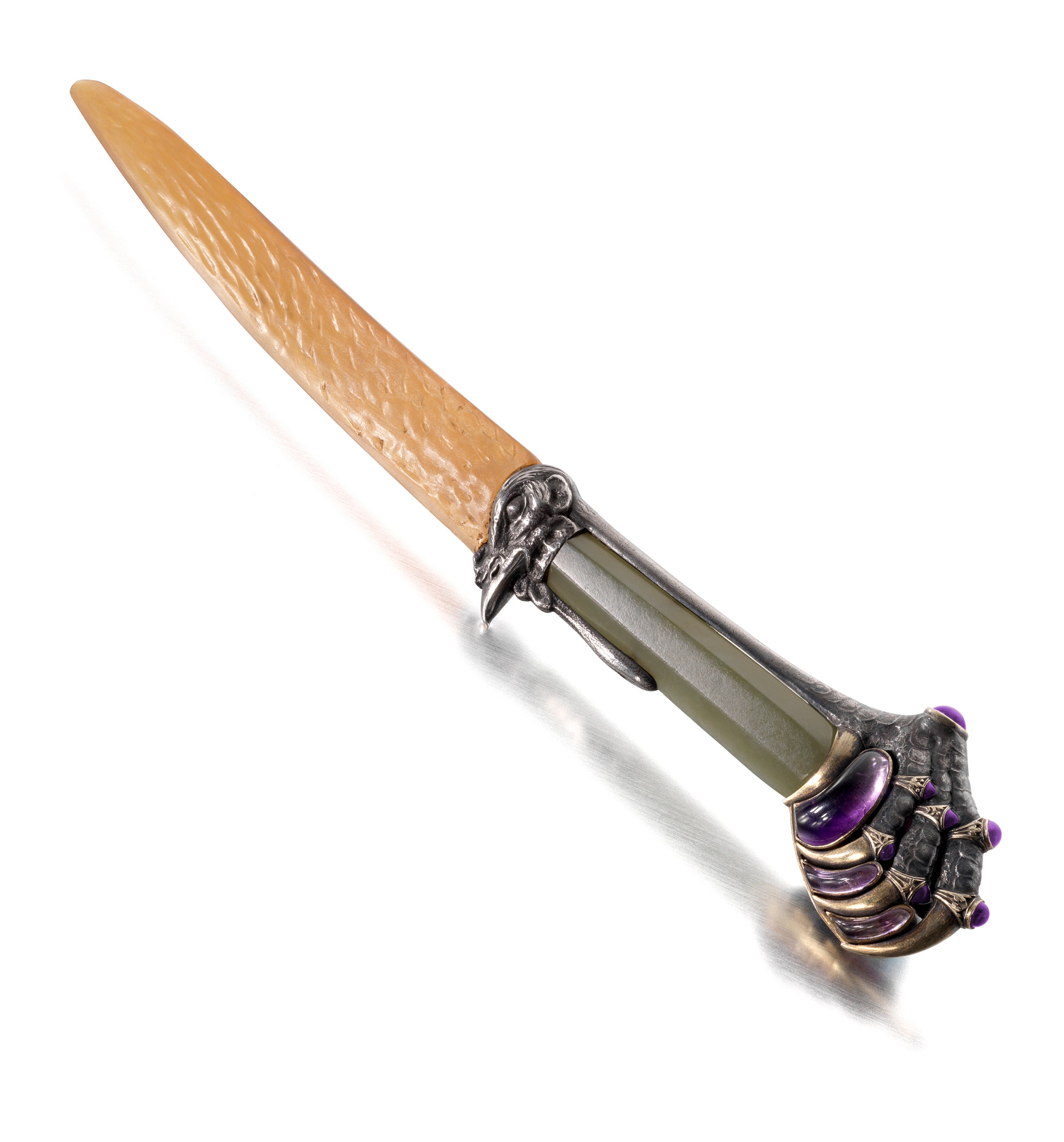 AMETHYST,  JADE,  AND  HORN  LETTER  OPENER  BY  RENÉ  LALIQUE,  PARIS,  CIRCA  1903